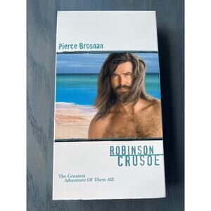 Robinson Crusoe Pierce Brosnan Adventure Movie Vintage 2002 VHS Tape Pre-Loved